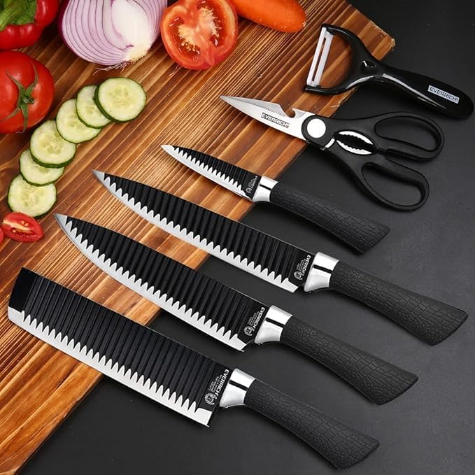 Kit de Facas Profissional - Lâminas em aço inox premium